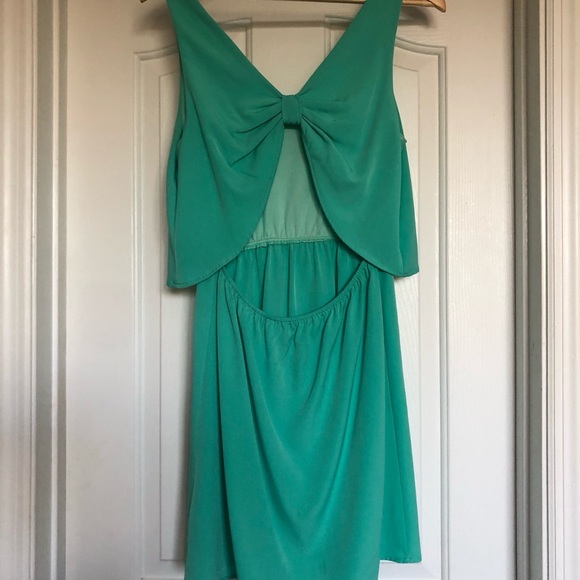 Open Back Mint Dress - Picture 1 of 3